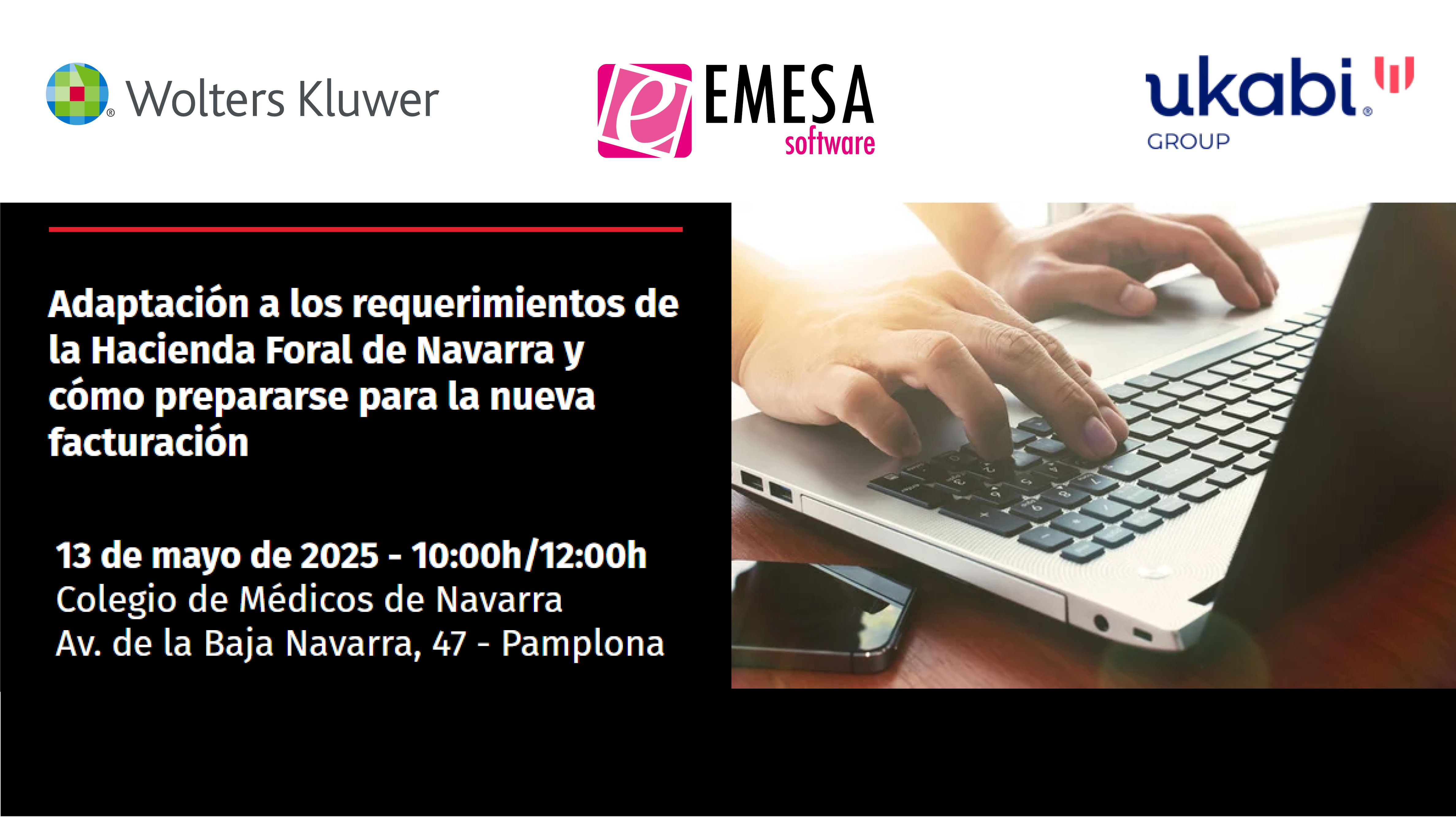 Evento Pamplona -13 de mayo -Adaptación a los requerimientos de la Hacienda Foral de Navarra y cómo prepararse para la nueva facturación