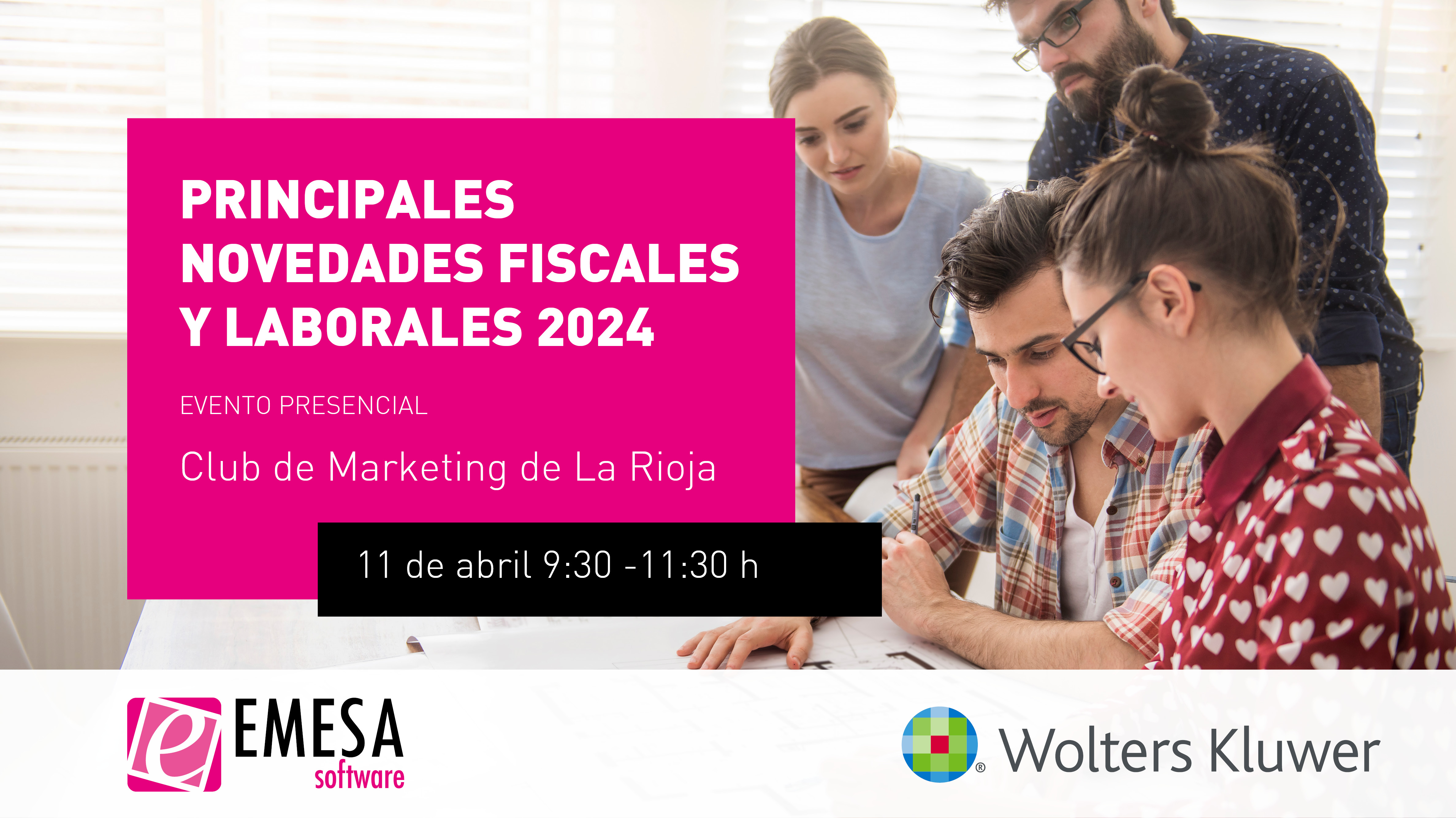 JORNADA PRESENCIAL - Principales Novedades Fiscales y Laborales 2024 - Wolters Kluwer - Club de Marketing de La Rioja